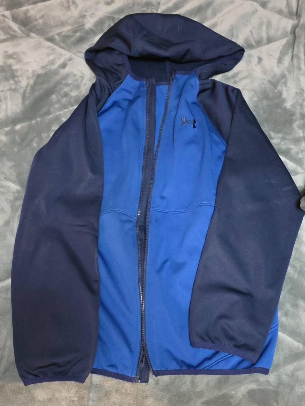 Under Armour Blue and Navy Full-Zip Hooded Jacket